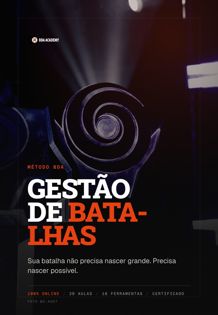 Capa oficial do curso Gestão de Batalhas — Método BDA